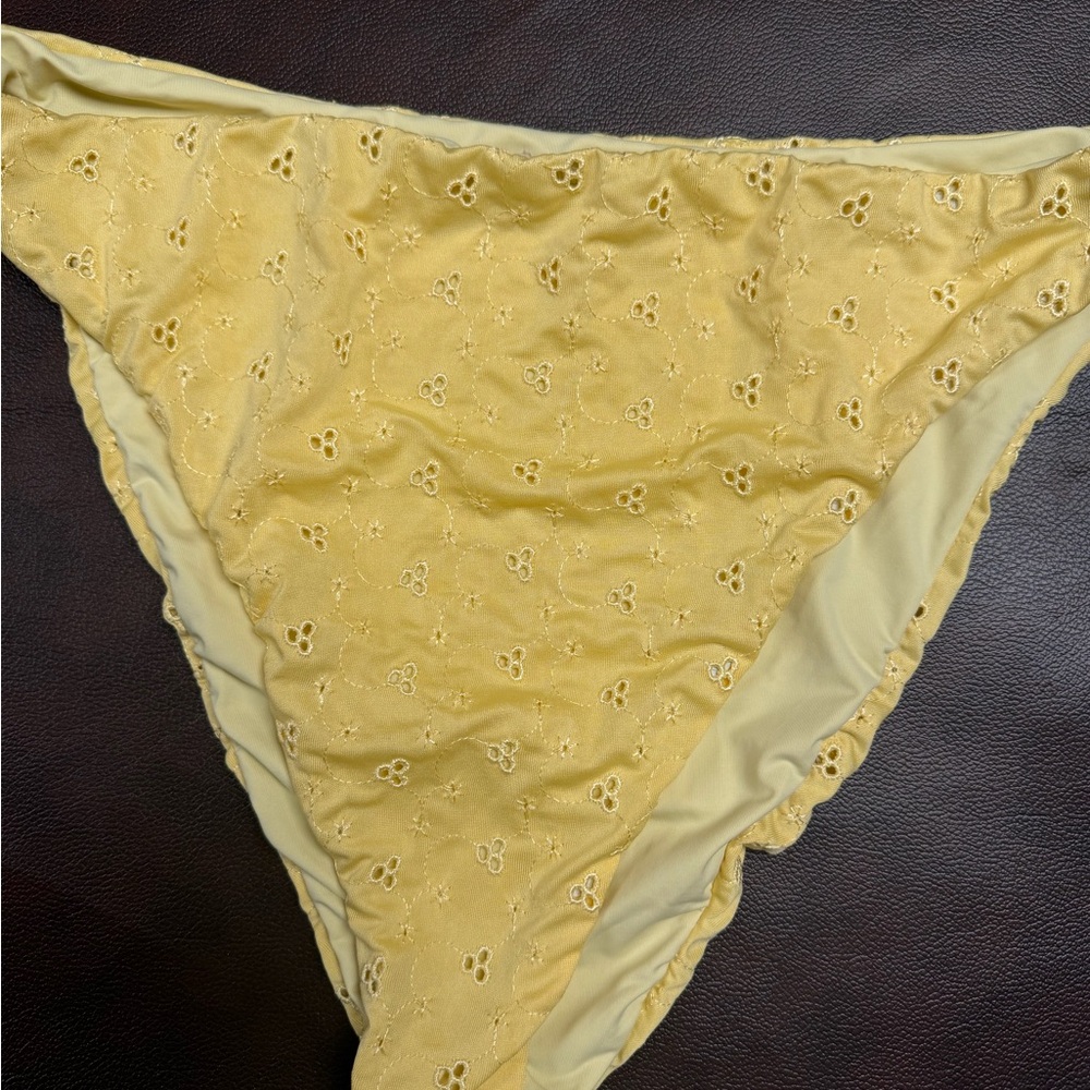 Dippin' Daisy's Yellow Eyelet Bikini Bottom